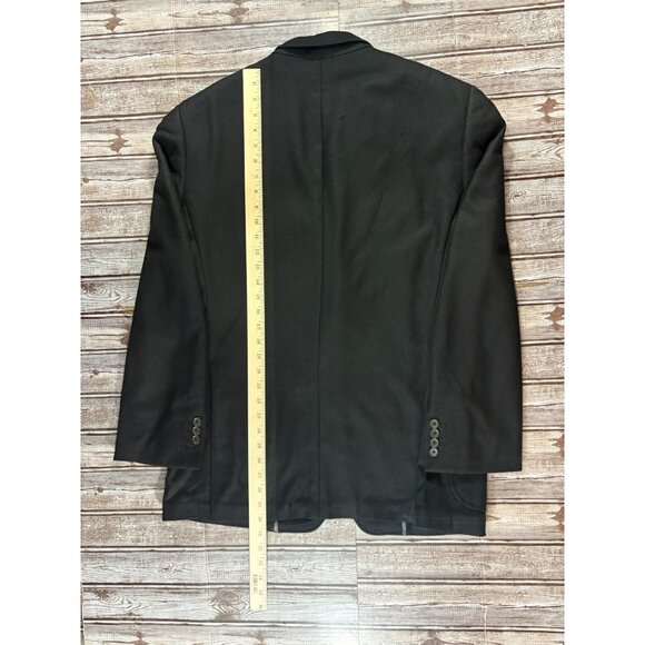John Varvators Uptown Wool Cashmere Silk Chore Blazer Jacket size 42 color black - Picture 2 of 9
